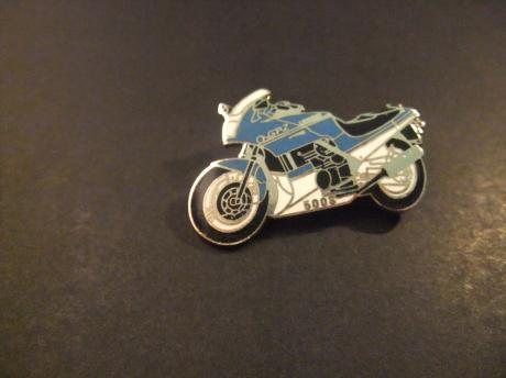 Kawasaki GPZ 500 motor tweecilinder viertakt blauw motor naar links